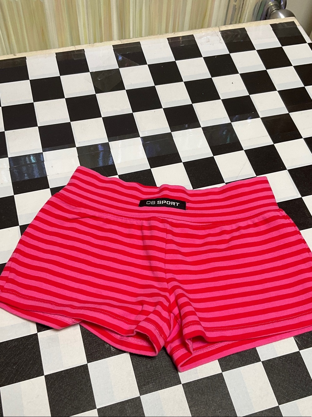 DB Sport Girls' Pink Striped Active Shorts